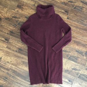 Madewell Foldover Turtlneck Sweater Dress